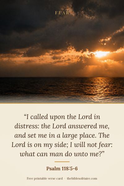 Printable verse card: Psalm 118:5-6
