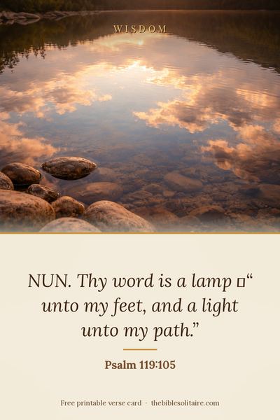 Printable verse card: Psalm 119:105