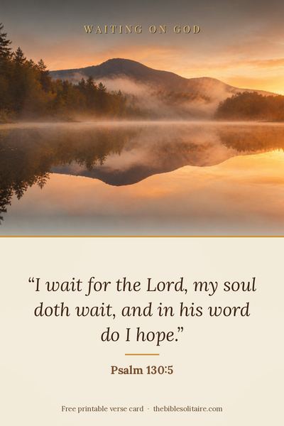 Printable verse card: Psalm 130:5
