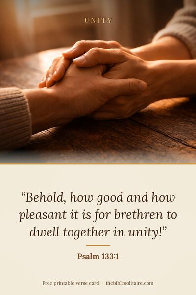 Printable verse card: Psalm 133:1