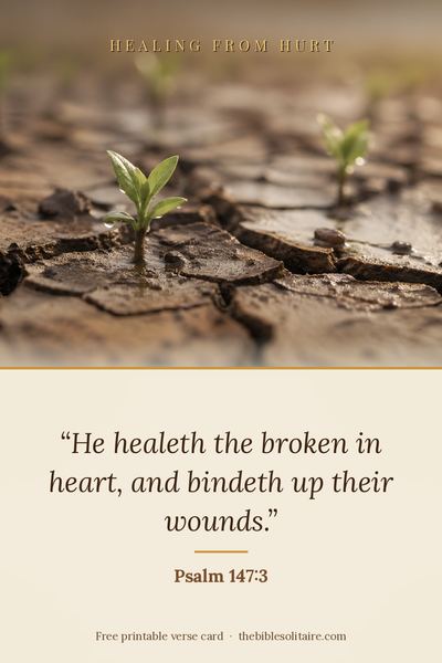 Printable verse card: Psalm 147:3