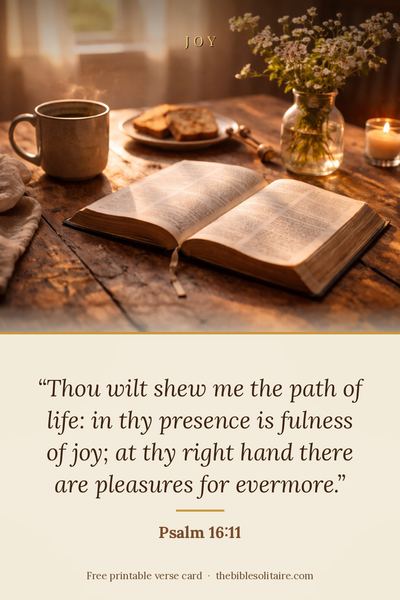 Printable verse card: Psalm 16:11