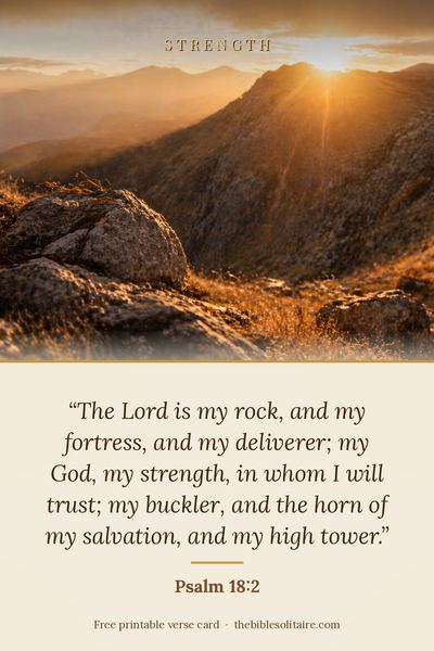 Printable verse card: Psalm 18:2