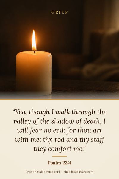 Printable verse card: Psalm 23:4