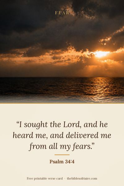 Printable verse card: Psalm 34:4