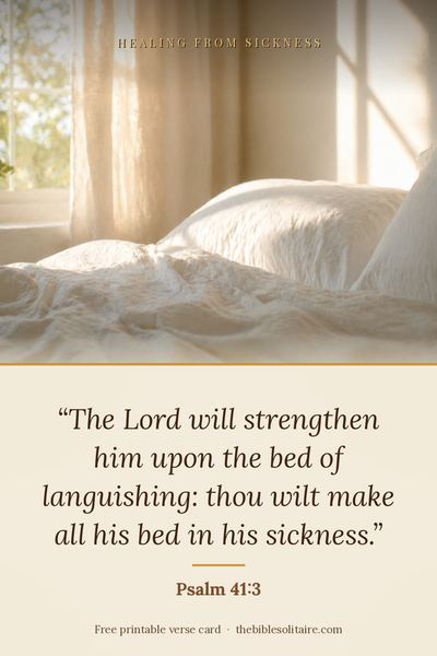 Printable verse card: Psalm 41:3
