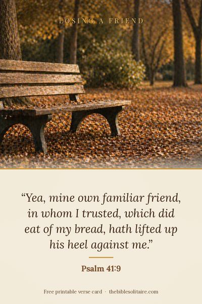 Printable verse card: Psalm 41:9