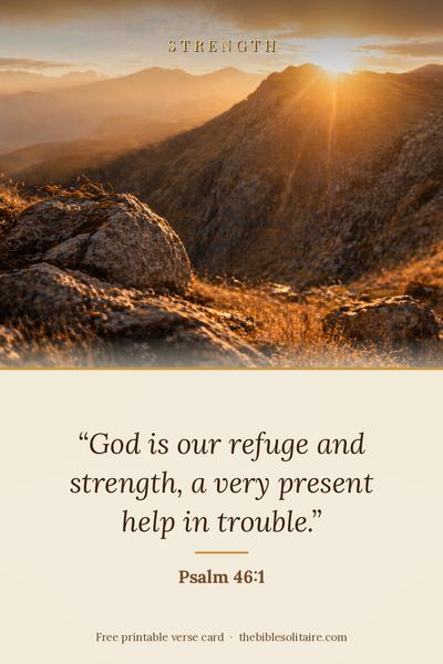 Printable verse card: Psalm 46:1
