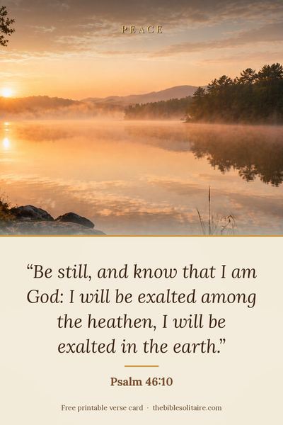 Printable verse card: Psalm 46:10