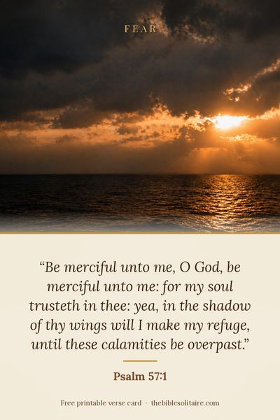 Printable verse card: Psalm 57:1