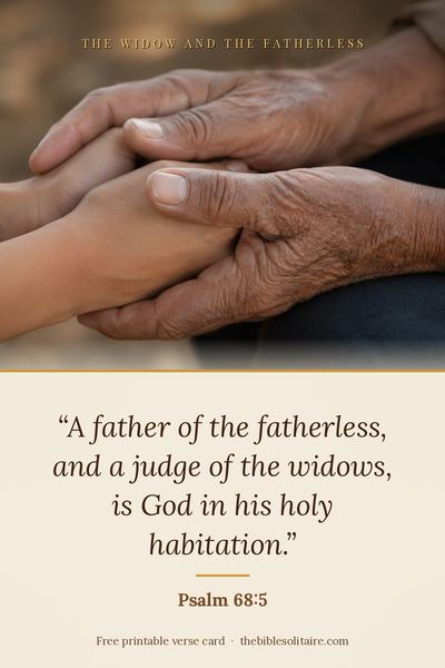 Printable verse card: Psalm 68:5