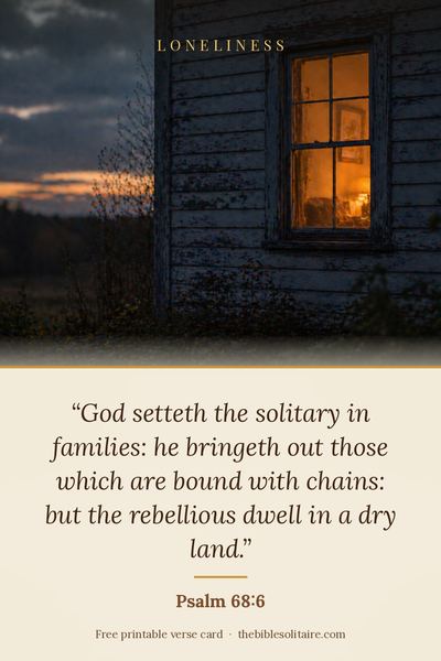 Printable verse card: Psalm 68:6