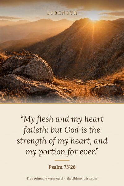 Printable verse card: Psalm 73:26