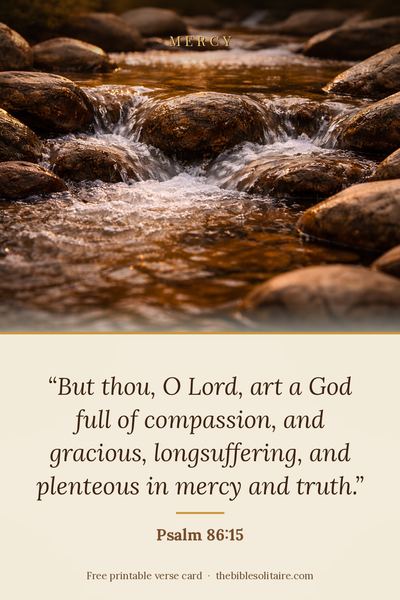 Printable verse card: Psalm 86:15