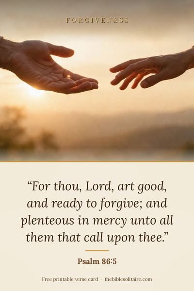 Printable verse card: Psalm 86:5