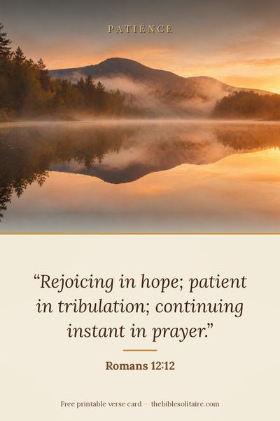 Printable verse card: Romans 12:12