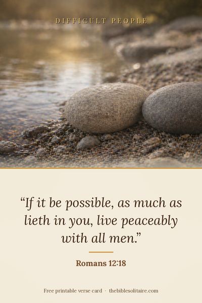 Printable verse card: Romans 12:18