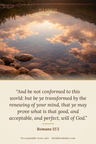 Printable verse card: Romans 12:2