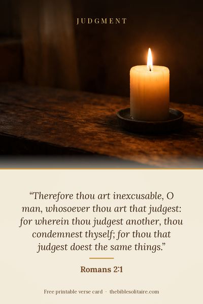 Printable verse card: Romans 2:1