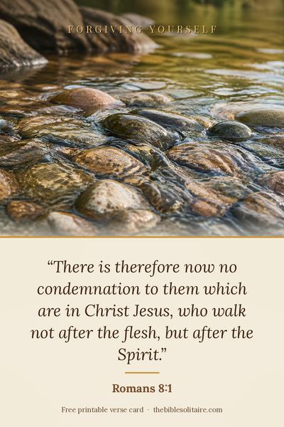 Printable verse card: Romans 8:1