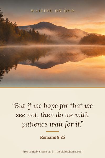 Printable verse card: Romans 8:25