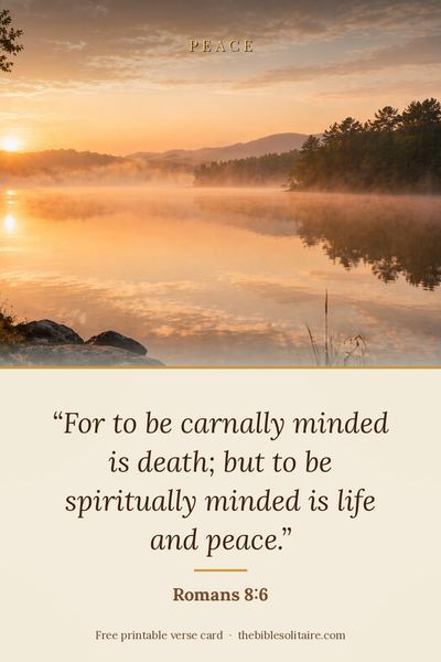 Printable verse card: Romans 8:6