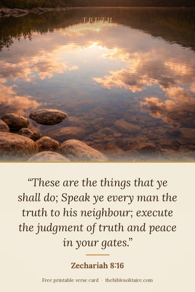 Printable verse card: Zechariah 8:16